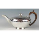 A Victorian silver circular teapot, maker Charles Reily & George Storer, London, 1846, initialled,