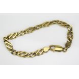 A 9ct Gold Celtic Link Bracelet, 7.5" (19cm), continental marks, 10.84g