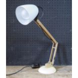 Terence Conran for Habitat, 1960's No. 8 'Maclamp' with cream shade and base, adjustable arm and