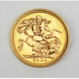 A QEII Gold Half Sovereign 2000