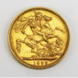 A Victoria Gold Sovereign Sovereign _ Melbourne mint 1889