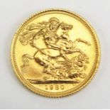 A QEII Gold Sovereign 1980
