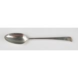 A George III silver Old English pattern serving spoon, maker DA possibly, London, 1780,