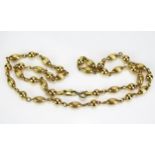 A 9ct Gold Fancy Link Necklace, 20.5" (52cm), continental and import marks, 16.79g