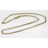 A 9ct Gold Faceted Oval Belcher Chain, 16.5" (42cm), 4.6g