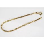 A 9ct Gold Fancy Link Bracelet, 8" (20cm), import marks, 4.25g