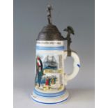 An early 20th century Imperial German Kriegsmarine stein, for the Torpedoboots_Flottille,
