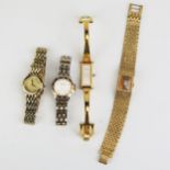 A Raymond Weil Stainless and Gold Plated Ladies Wristwatch, GUCCI, ROTARY and a SEIKO