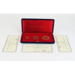 25th Anniversary Battle of Britain Commemorative Three Medal Set in 18ct gold, original Metal Import