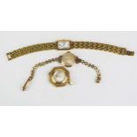 A SMITHS De Luxe Ladies 9ct Gold Wristwatch on a 9ct gold bracelet, 11.43g Running. SORNA gold