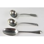 A William IV provincial silver Fiddle pattern sauce ladle, maker William Rawlings Sobey, Exeter,