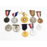 A collection of ten assorted Victorian and later commemorative medals, including coronation