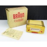 Braun 'Combi' portable radio and record player, together with original box and manual, circa 1957