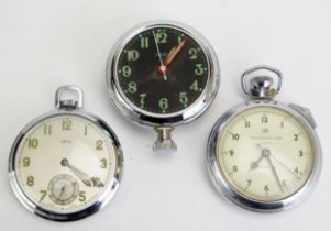 Ingersoll Triumph Pocket Watch with stopwatch function (running), Oris pocket watch (running) and