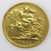 A Queen Victoria 1895 Half Sovereign