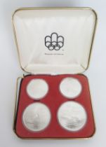 A Canada 1976 Montreal Olympics Silver Four Coin Set