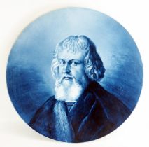 A large Villeroy & Boch charger decorated with a portrait of Albrect Durer, 56cm diameter.