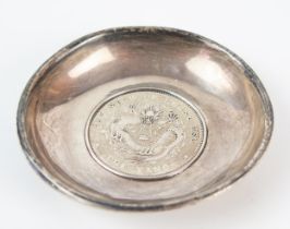 A Chinese Pei Yang 1908 Coin Set Pin Dish