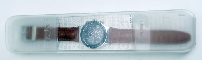 A SWATCH Watch Dark Phoenix Quartz YCS429