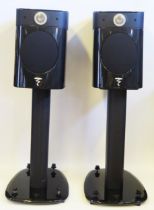 A Pair of Focal Sopra N1 Compact Speakers with floor stands. Boxed and tested