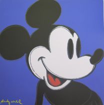 Andy Warhol - Mickey Mouse, Limited Edition Art Print, No. 1651/2400, Holographic verification of