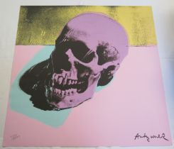 Andy Warhol - Skull 1976 , Limited Edition Art Print, No. 2222/2400, Holographic verification of