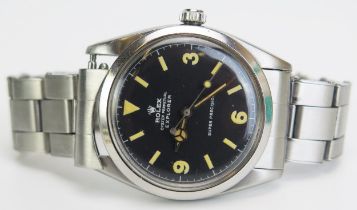 A Gent's ROLEX Steel Cased Wristwatch, ref: 5504, 36mm case no. 70632, caliber 1530 25 jewel