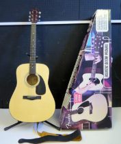 Fender DG5NAT Dreadnought Acoustic Guitar With Fender Strap in box
