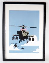 Banksy - 'Happy Choppers', Limited Edition Lithographic Print (Blue) published by Prints on Walls,