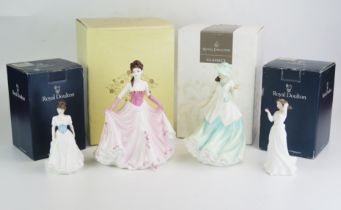 A Royal Doulton figurine HN 4301 Lorraine, two other Doulton figurines HN 4117, Melody, HN 3393 With