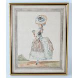 Study of Tilly Losch in 18th century costume, water colour, unsigned and undated, 24 x 19cm, *
