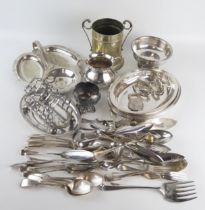 A pair of plated entree dishes and covers, a plated toast rack, serving dish, bowls and assorted
