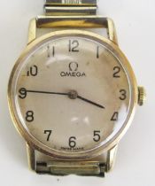 A Ladies OMEGA 9ct Gold Wristwatch, caliber 625 17 jewel manual movement no. 39 549315, 23.5mm case,