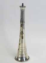 A George V silver table lighter, maker Goldsmiths & Silversmiths Co Lt, London, 1918, inscribed,