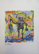 Jean-Michel Basquiat (American Artist 1960 -1988), - Fishing, Limited Edition Lithographic Print No.
