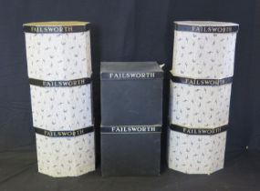 A collection of eight assorted Failsworth cardboard hat boxes. (6).