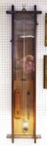 An Admiral Fitzroy barometer, of traditional design with barometer, thermometer etc. 102cm high.
