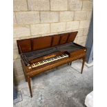 Thomas Haxby York (c1780) A late 18th century square piano in a mahogany and chequered strung case