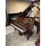 Steinway (c1988) A 6ft 2in Model A grand piano in a bright mahogany case on square tapered legs.