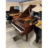 Steinway (c1981) A 5ft 10in Model O grand piano in a bright fiddleback mahogany case on square