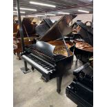 Steinway (c1981) A 5ft 10in Model O grand piano in a satin ebonised case on square tapered legs.