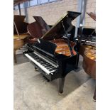 Boston (c2018) A 5ft 2in Model 156 grand piano in a bright ebonised case on square tapered legs.