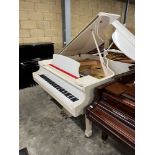 Reid-Sohn (c1986) A 5ft 2in Model SG-155 grand piano in a bright white case on square tapered legs.