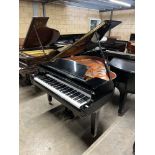 Yamaha (c2007) A 4ft 11in Model GB1 grand piano in a bright ebonised case on square tapered legs.