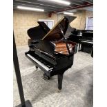 Boston (c2018) A 5ft 10in Model 178 grand piano in a bright ebonised case on square tapered legs.