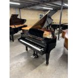 Boston (c2003) A 5ft 4in Model 163 grand piano in a bright ebonised case on square tapered legs.