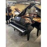 Kawai (c1988) A 4ft 11in Model GE-1 grand piano in a bright ebonised case on square tapered legs;