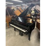 Steinway (c1961) A 6ft 2in Model A grand piano in a bright ebonised case on square tapered legs.