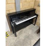 *Yamaha A recent Model NU1 upright hybrid piano in a bright ebonised case; together with a