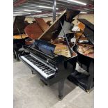 Boston (c1997) A 5ft 2in Model 156 grand piano in a bright ebonised case on square tapered legs;